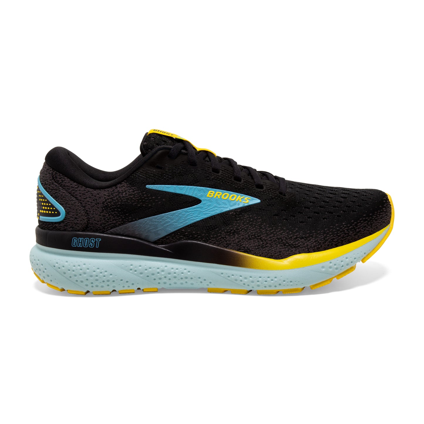 Men's Brooks Ghost 16 Black/Forged Iron/Blue