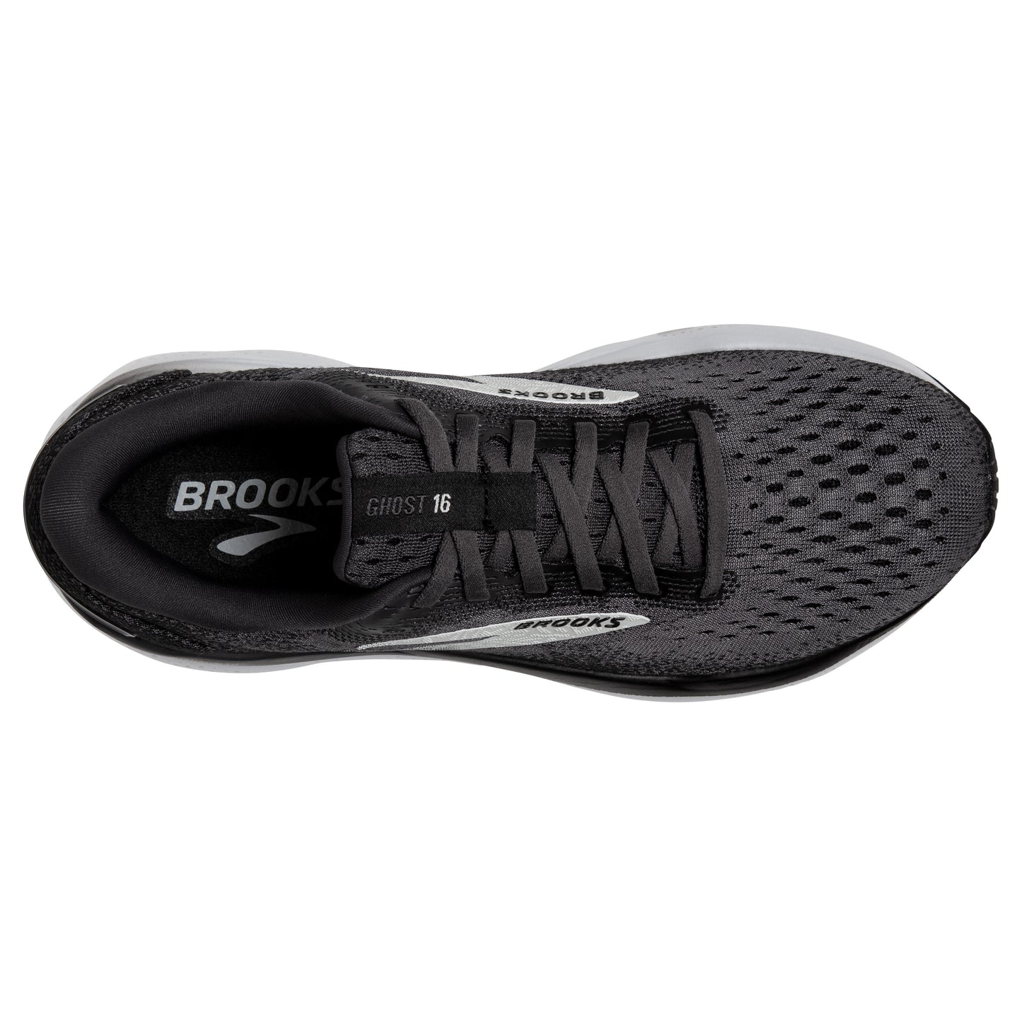 Men's Brooks Ghost 16 Black/Grey/White