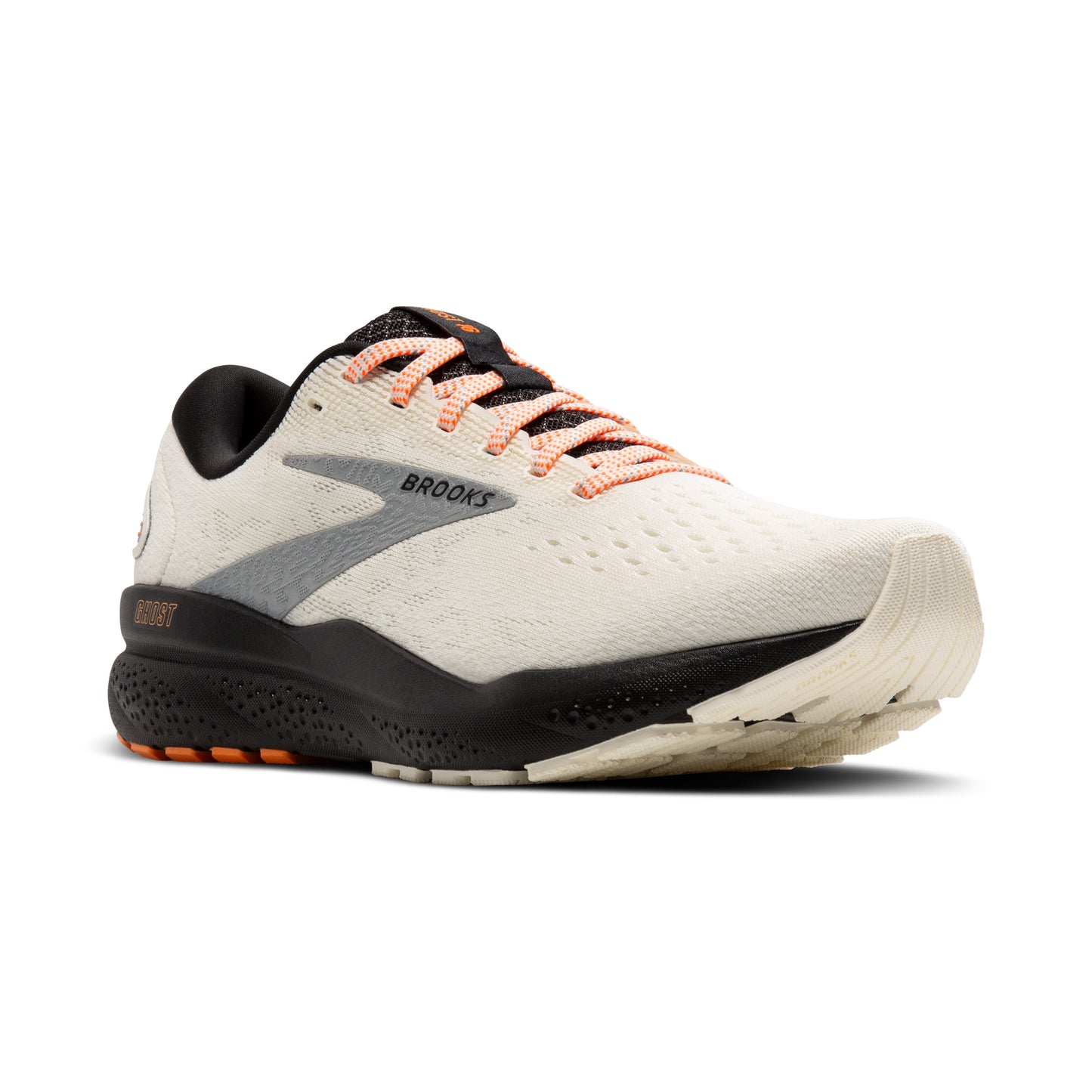 Men's Brooks Ghost 16 Ecru/Orange/Black