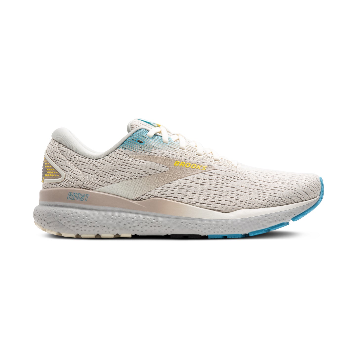 Men's Brooks Ghost 16 Coconut/Blue/Yellow