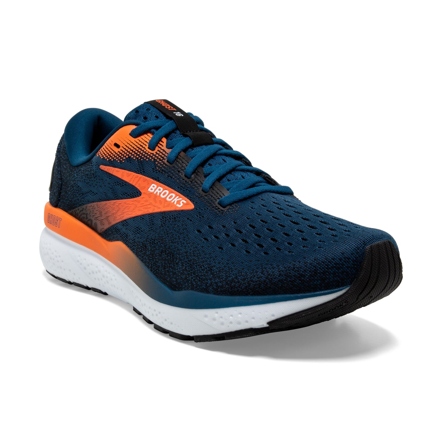 Men's Brooks Ghost 16 Blue Opal/Black/Nasturtium