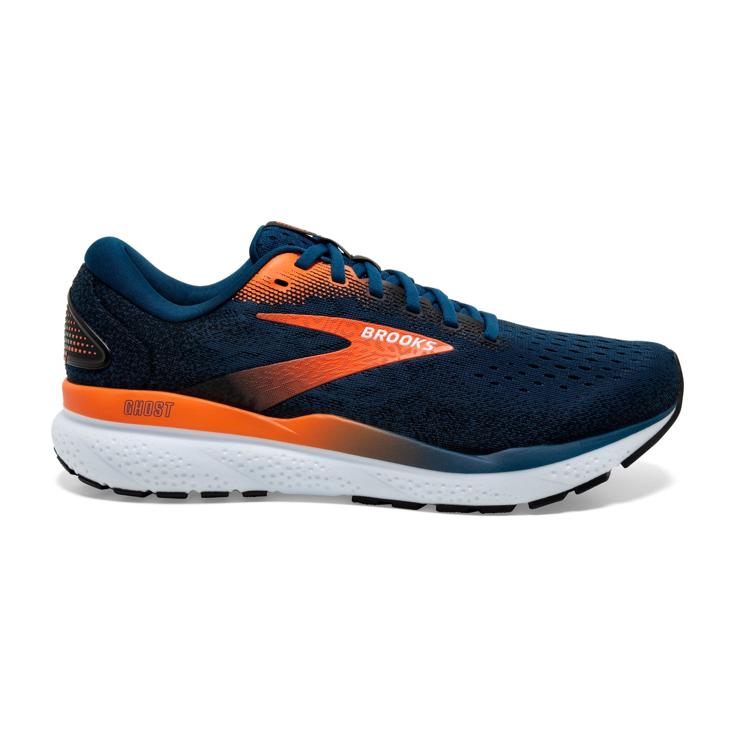 Men's Brooks Ghost 16 Blue Opal/Black/Nasturtium