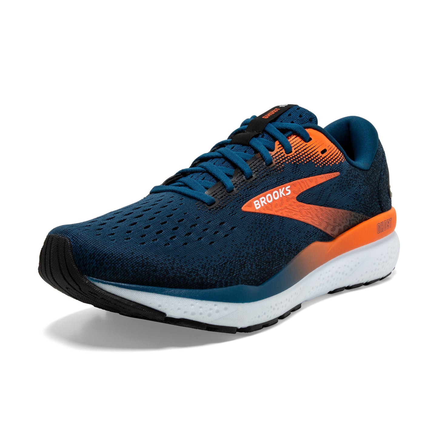 Men's Brooks Ghost 16 Blue Opal/Black/Nasturtium