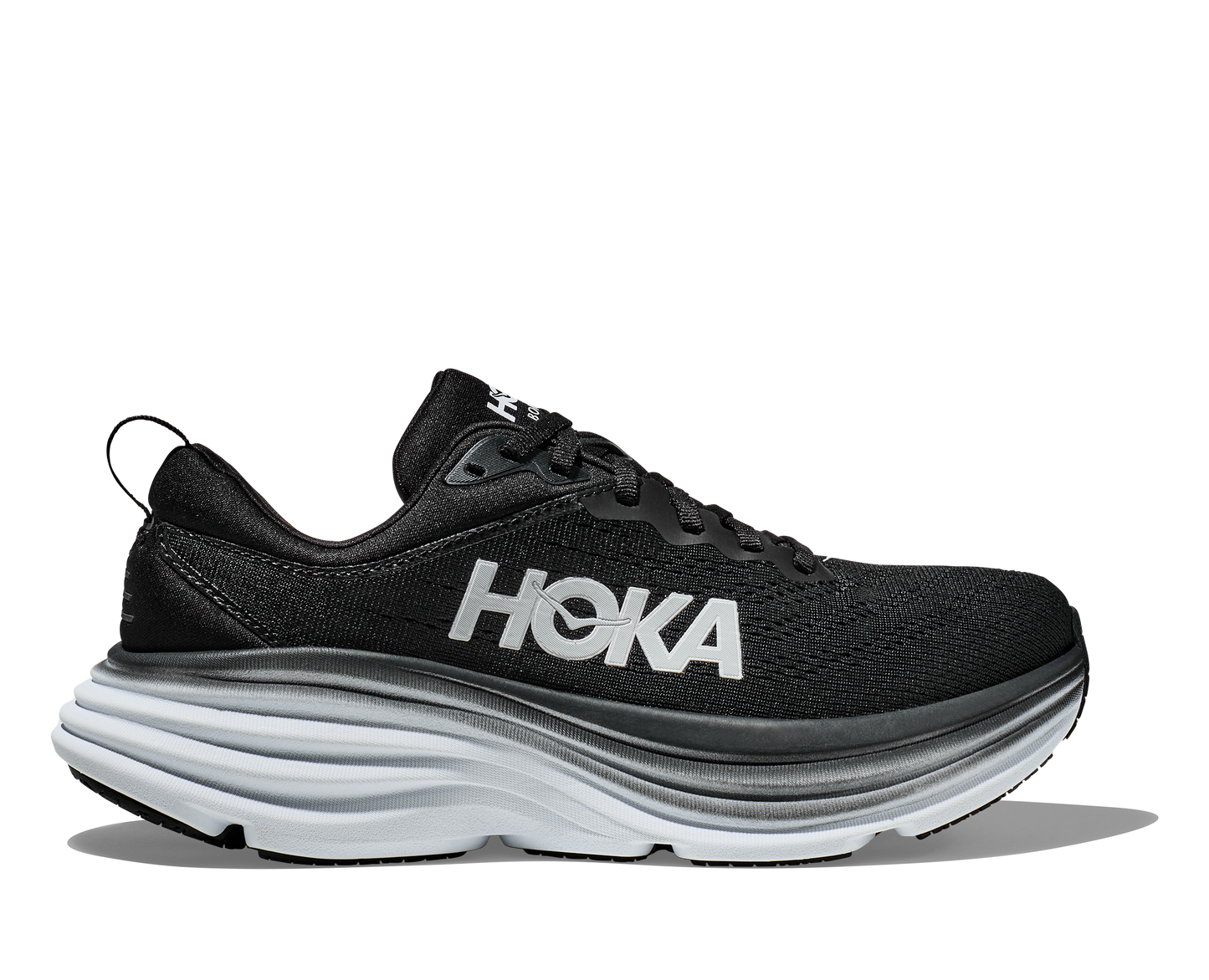 Men's Hoka Bondi 8 Black/White