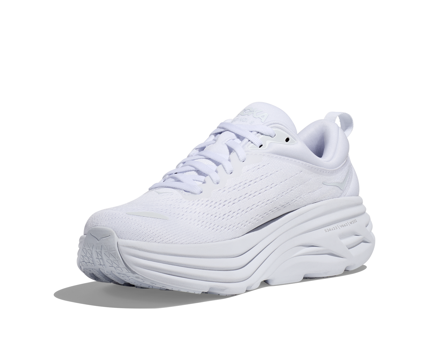 Women's Hoka Bondi 8 Wide White/White