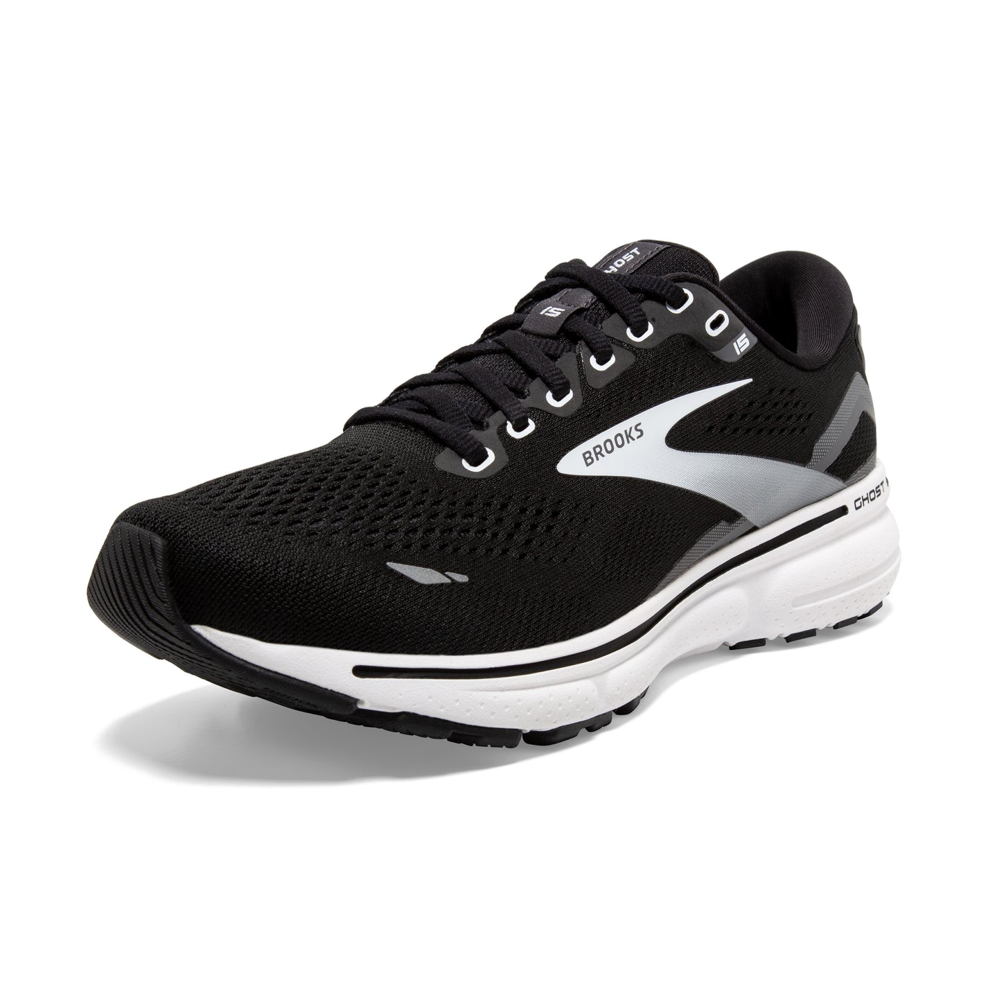 Women's Brooks Ghost 15 Black/Blackened Pearl/White – Ralph Baker's Shoes