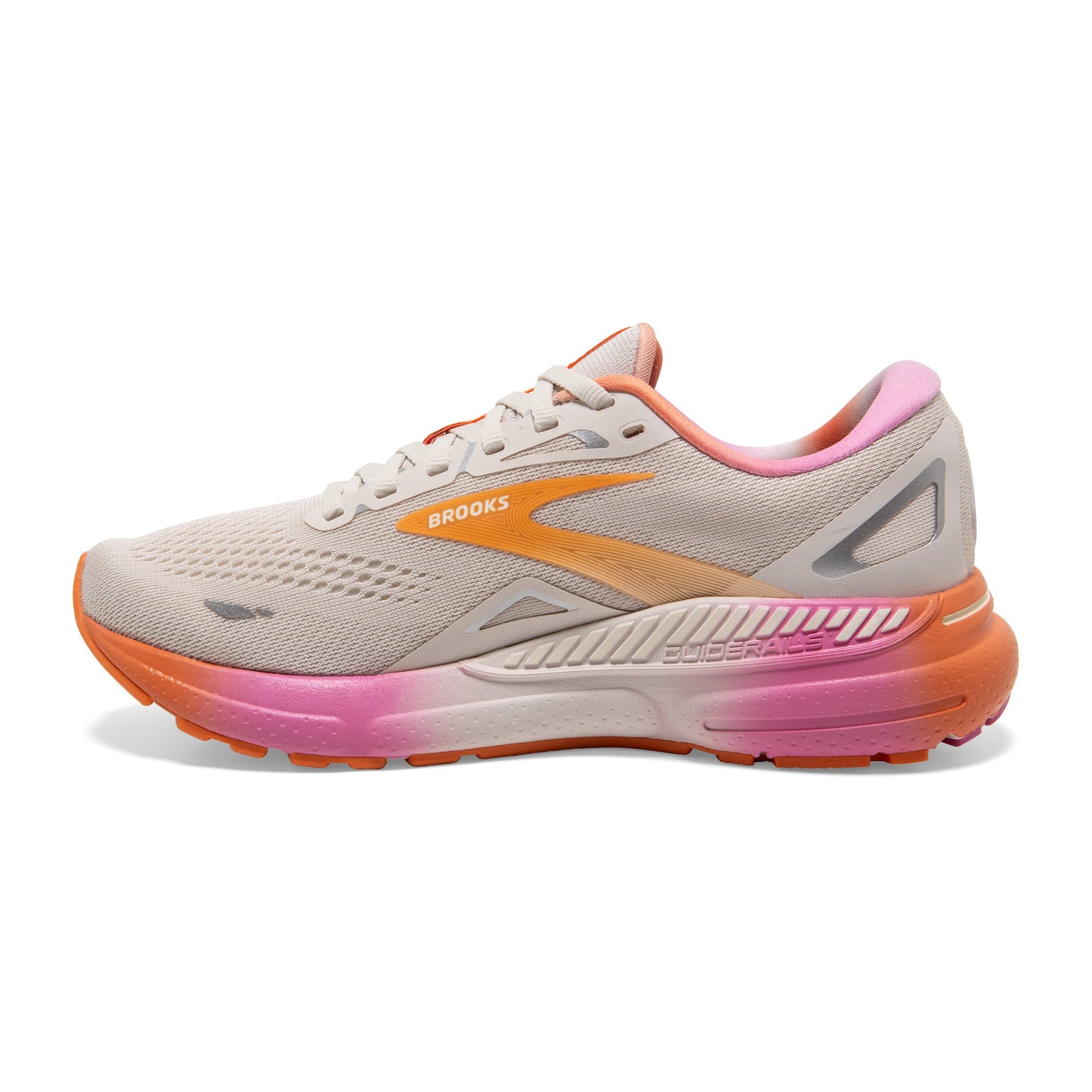 Women's Brooks Adrenaline GTS 23 White Sand/Sunset/Fuchsia