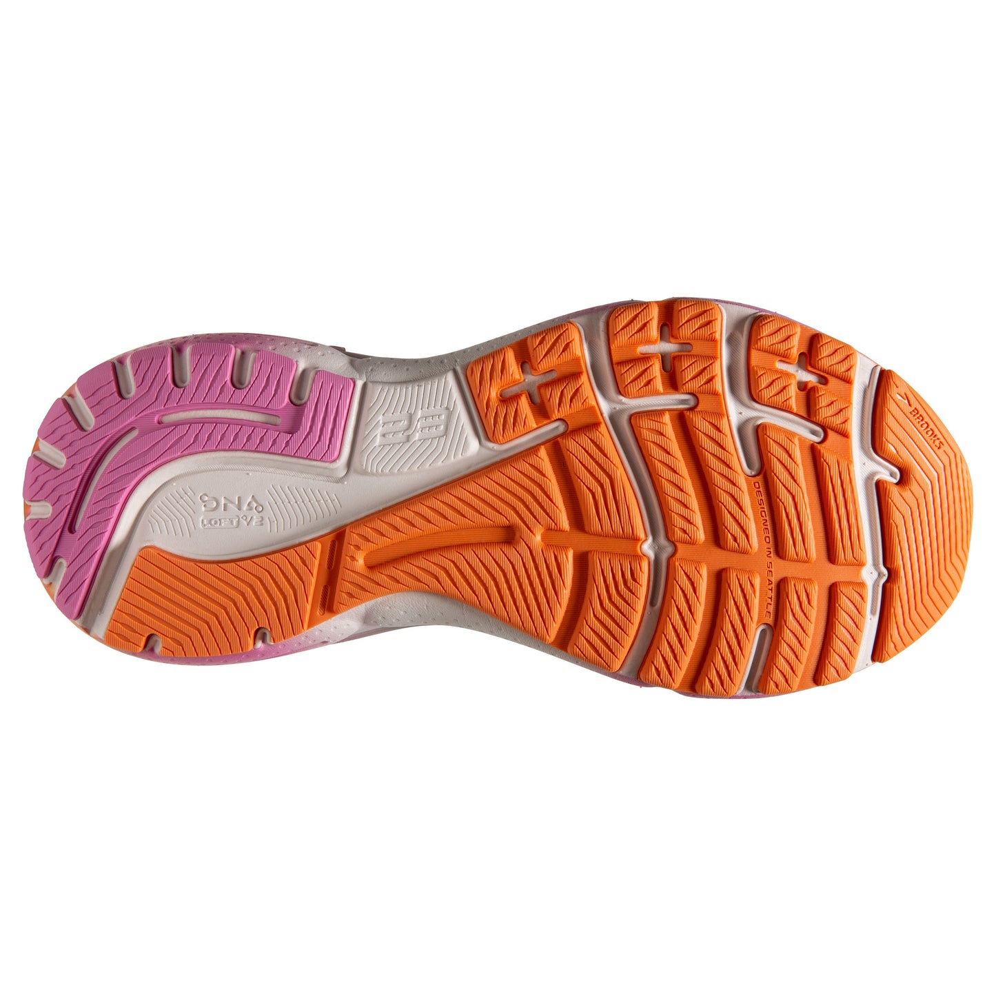 Women's Brooks Adrenaline GTS 23 White Sand/Sunset/Fuchsia