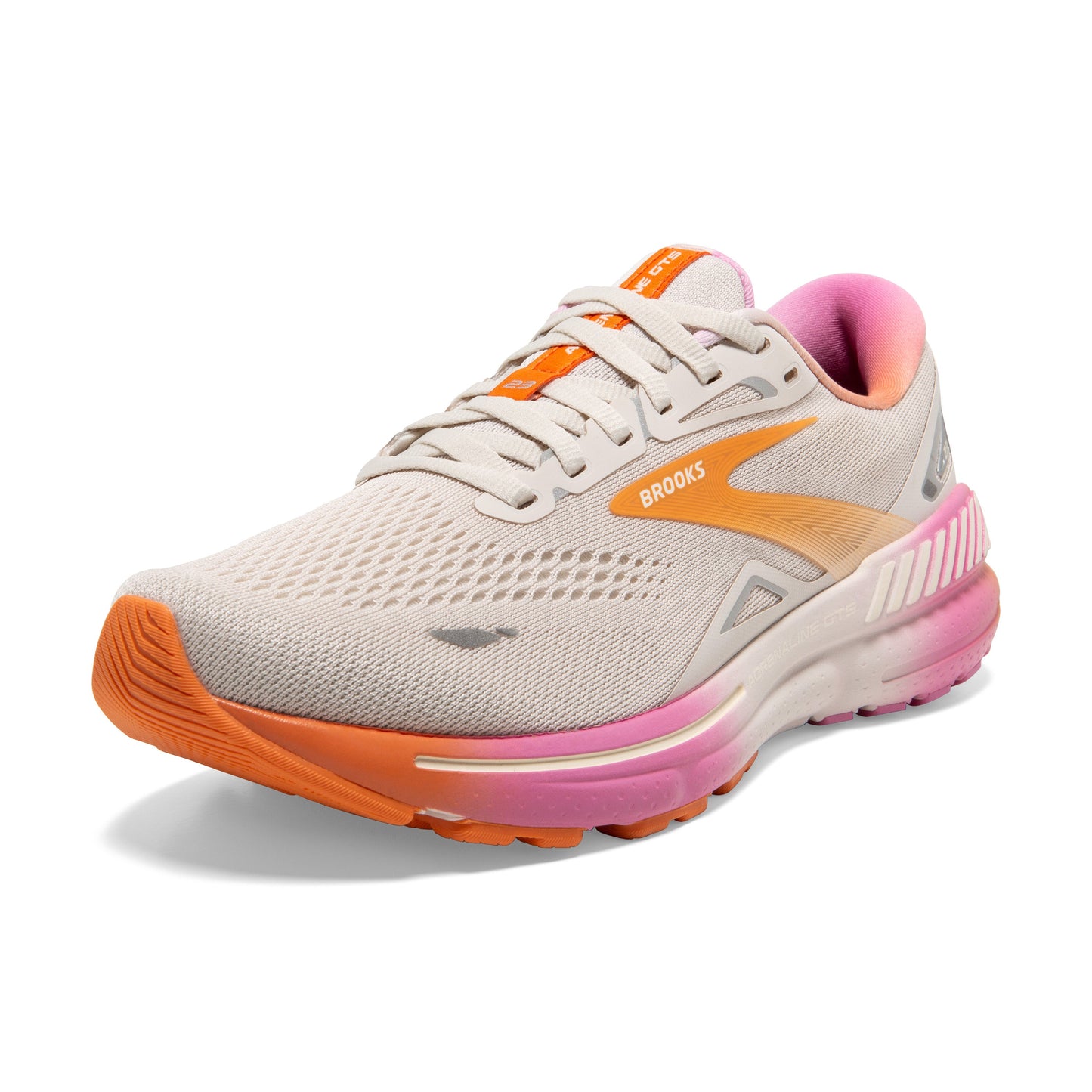 Women's Brooks Adrenaline GTS 23 White Sand/Sunset/Fuchsia